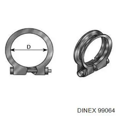 З'єднувальні елементи передні, система випуску Dinex 99064 ціна, від 2.84 USD