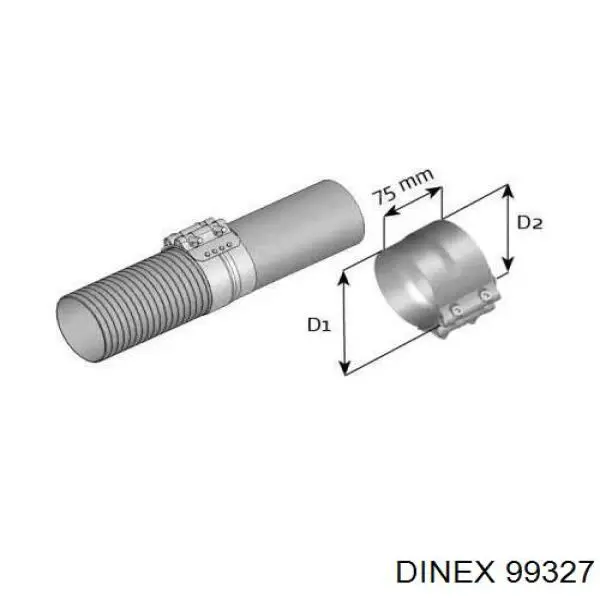 Купити 99327 Dinex Хомут кріплення глушника передній