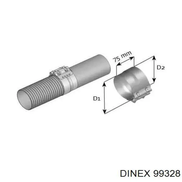 Кріплення глушника переднє Dinex 99327 ціна, від 10.48 USD