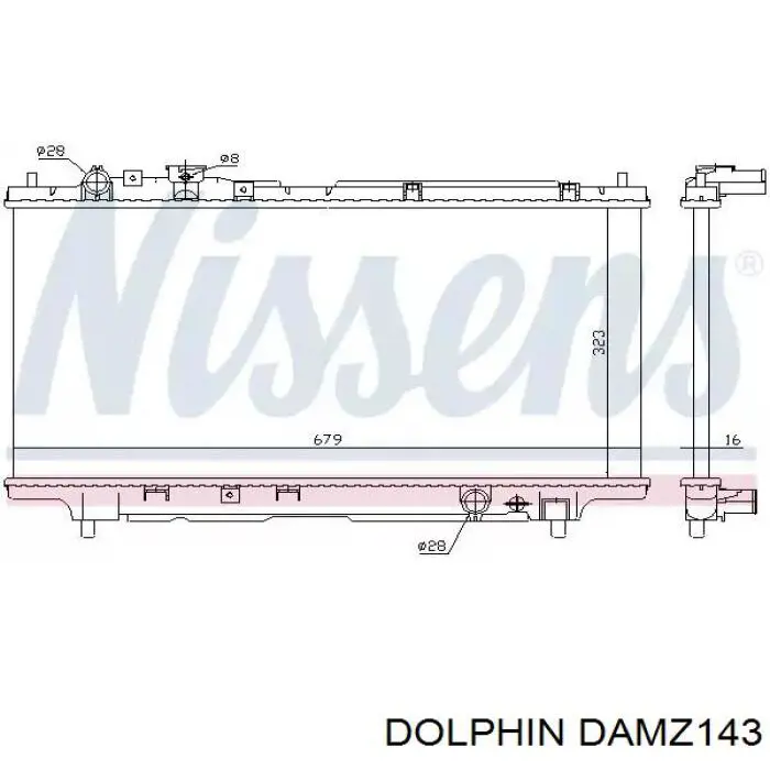 DAMZ143 Dolphin Радіатор охолодження двигуна