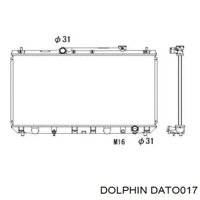 DATO017 Dolphin Радіатор охолодження двигуна