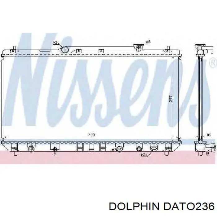 DATO236 Dolphin Радіатор охолодження двигуна