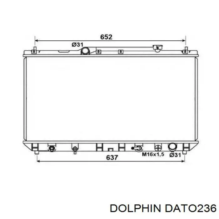 Радіатор охолодження двигуна DATO236 Dolphin