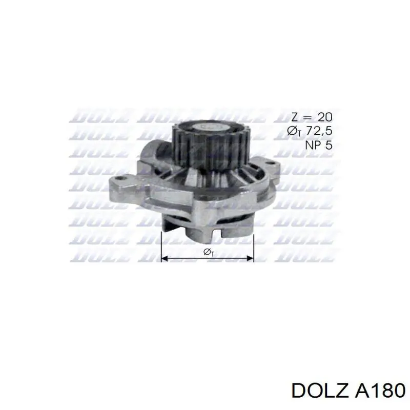 A180 Dolz помпа водяна, (насос охолодження)