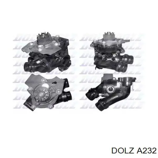 Водяний насос охолодження, з корпусом Dolz A232