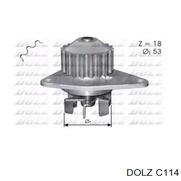 Купити C114 Dolz Насос охолоджуючої рідини