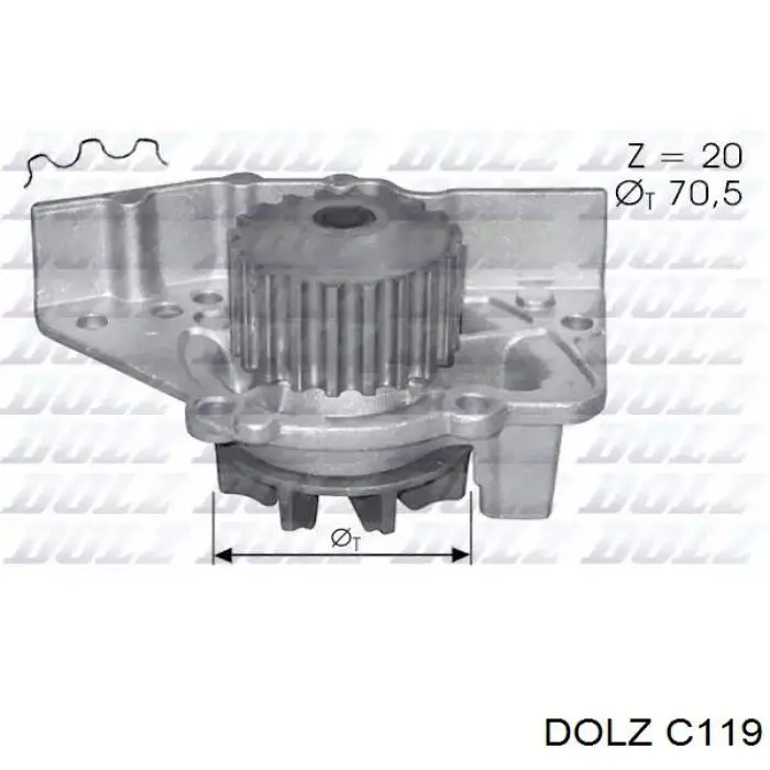 Помпа охолодження Dolz C119 ціна, від 25.01 USD