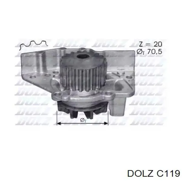 Купити C119 Dolz Насос охолоджуючої рідини