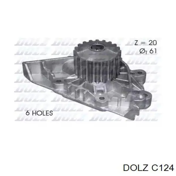 Помпа водяна, (насос) охолодження C124 Dolz