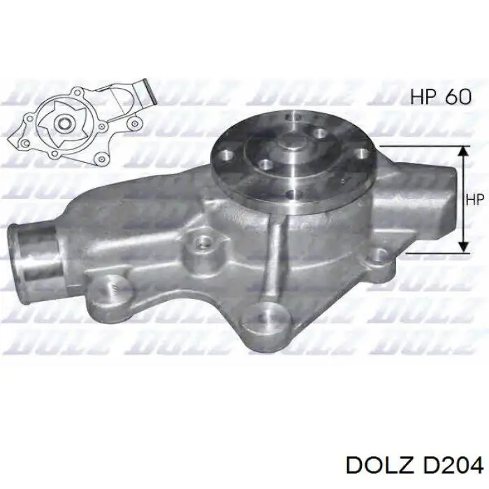 Купити D204 Dolz Насос охолоджуючої рідини