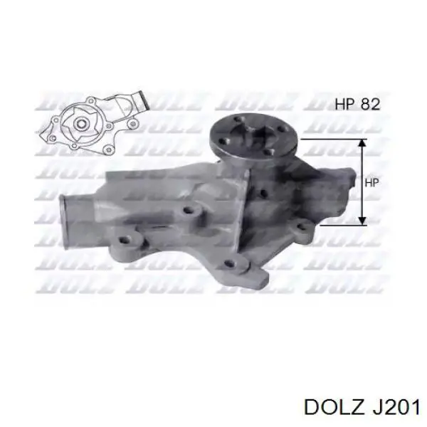 Помпа охолодження Dolz J201 ціна, від 46.78 USD