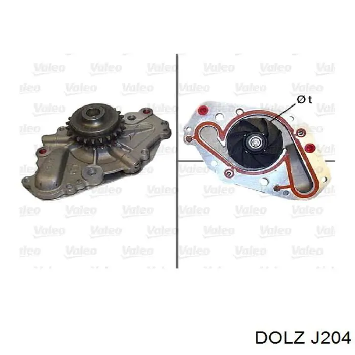 Помпа охолодження Dolz J204 ціна, від 66.90 USD