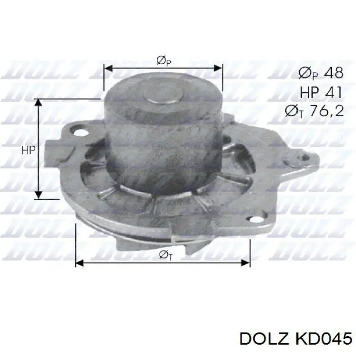 KD045 Dolz Ремінь ГРМ, комплект
