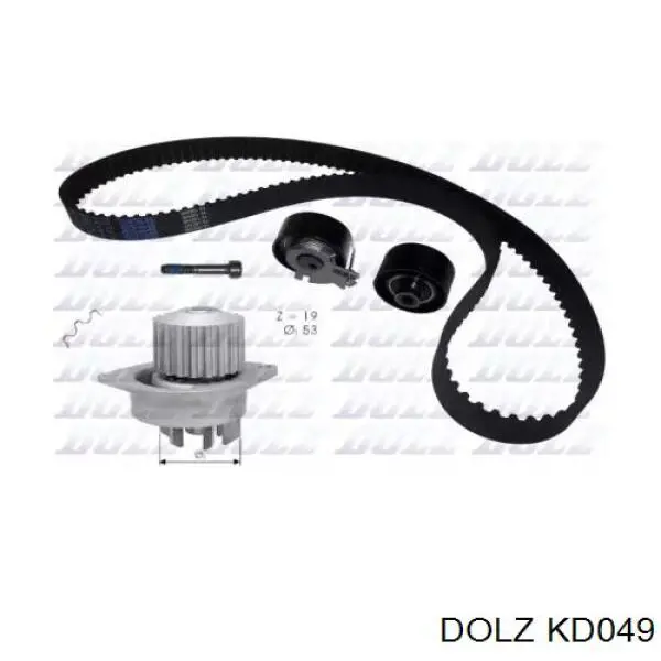 Комплект ГРМ Dolz KD049 ціна, від 93.75 USD
