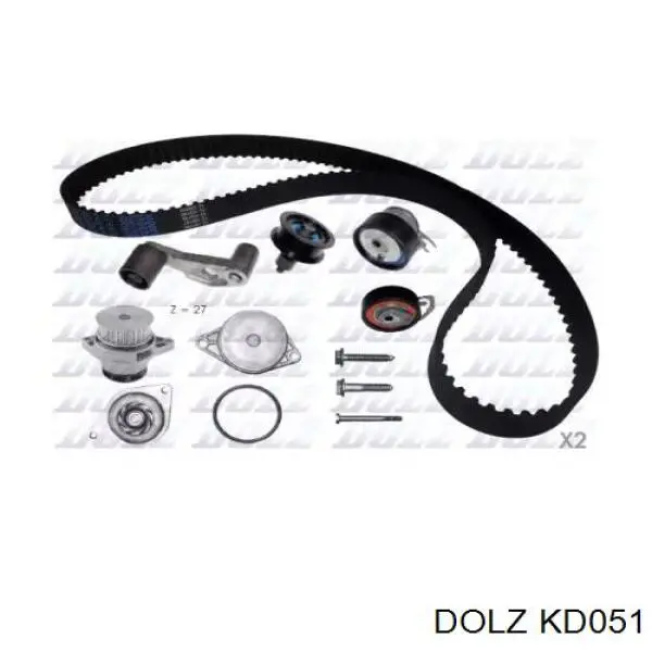 Комплект ГРМ Dolz KD051 ціна, від 117.52 USD
