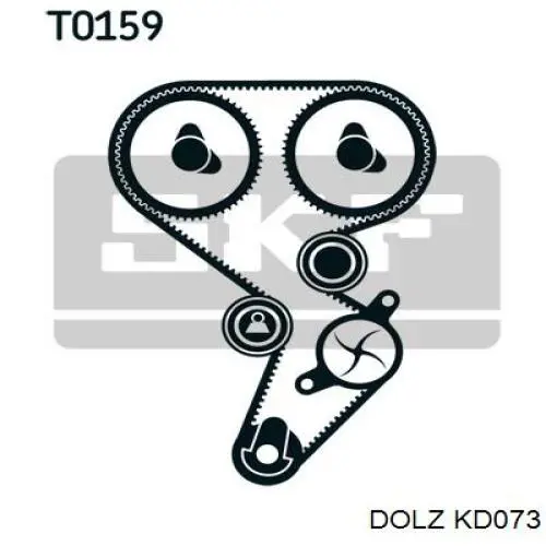 Комплект ГРМ Dolz KD073 ціна, від 104.68 USD