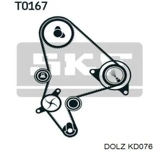 Комплект ГРМ Dolz KD076 ціна, від 115.78 USD