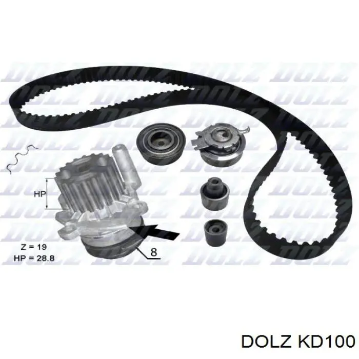 KD100 Dolz Ремінь ГРМ, комплект