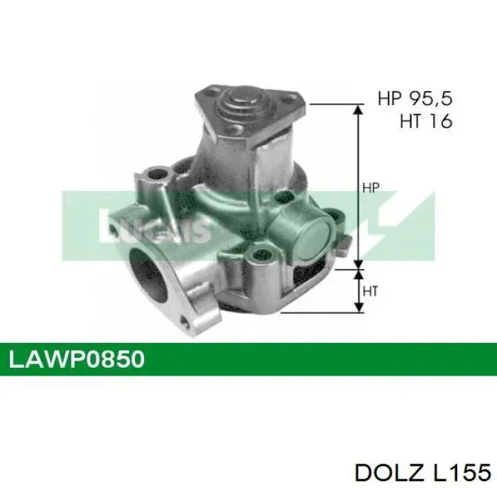 Купити L155 Dolz Насос охолоджуючої рідини
