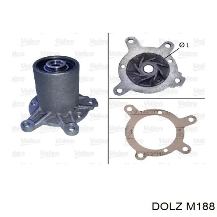 Помпа охолодження Dolz M188 ціна, від 41.54 USD