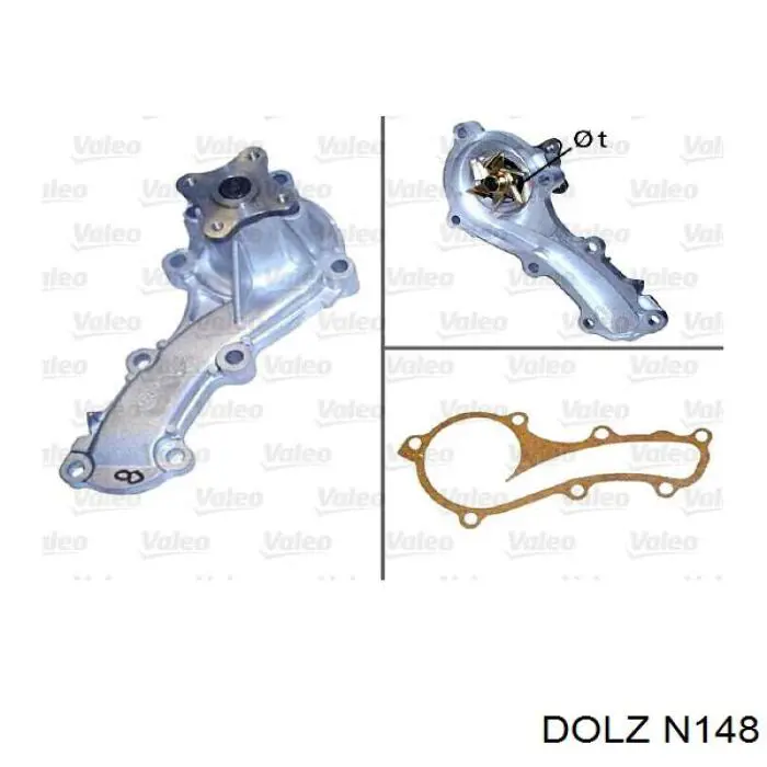 Помпа водяна, (насос) охолодження N148 Dolz