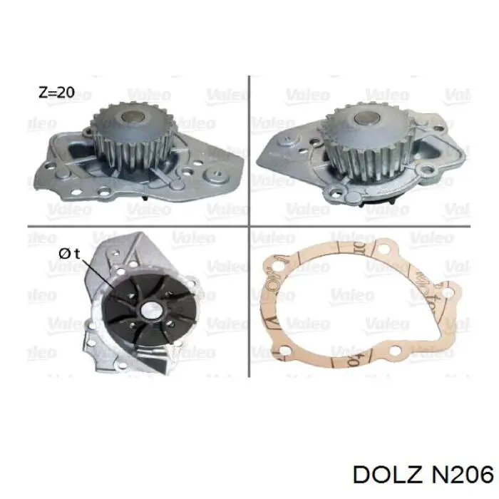 N206 Dolz Насос охолодження
