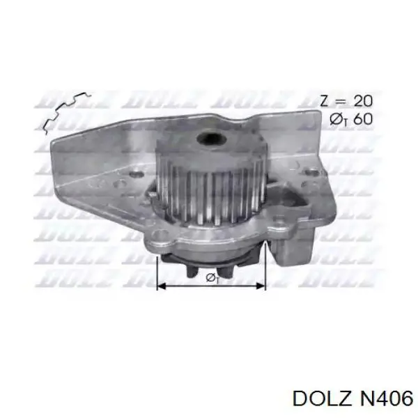 Помпа охолодження Dolz N406 ціна, від 26.39 USD