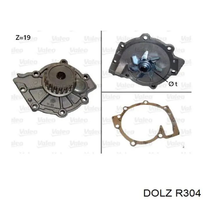 Купити R304 Dolz Насос охолоджуючої рідини