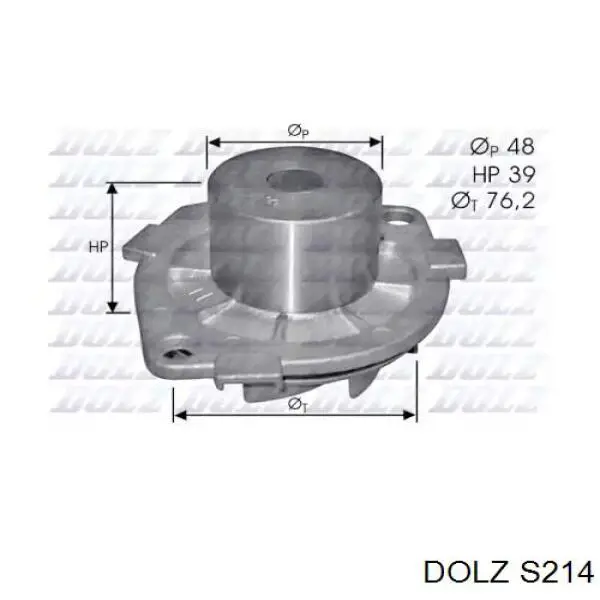 Помпа охолодження Dolz S214 ціна, від 22.86 USD