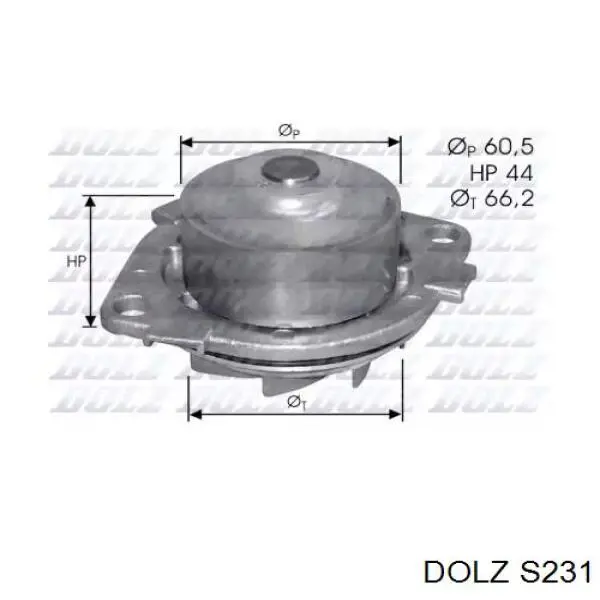 Купити S231 Dolz Насос охолоджуючої рідини