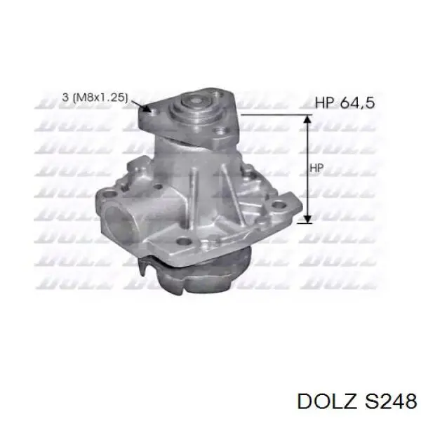 Помпа охолодження Dolz S248 ціна, від 29.73 USD