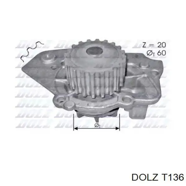 Помпа охолодження Dolz T136 ціна, від 24.15 USD