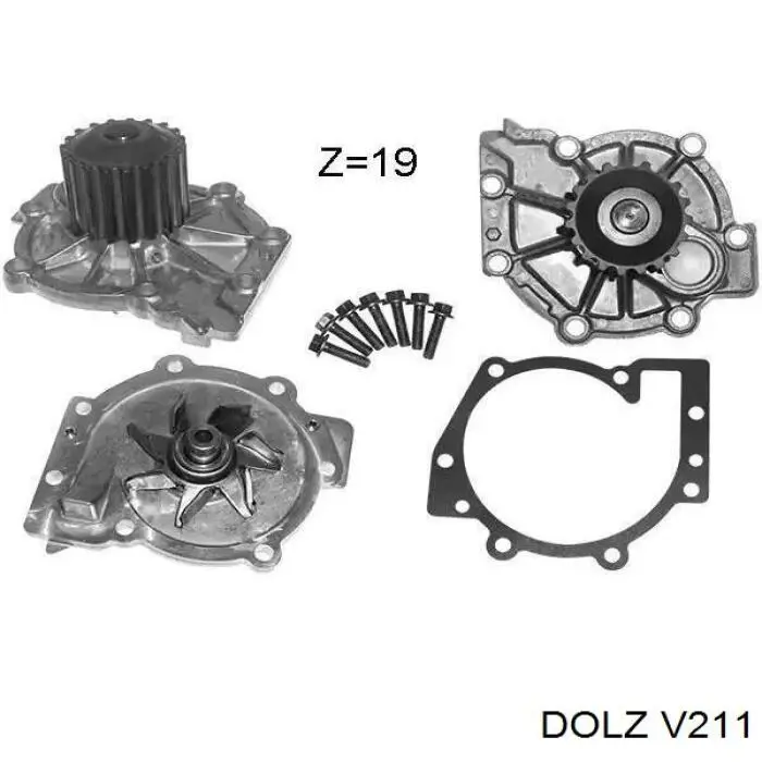 Купити V211 Dolz Насос охолоджуючої рідини