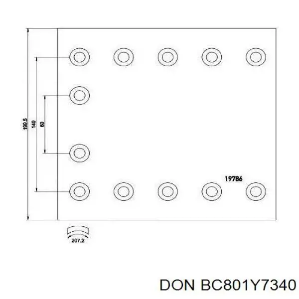 19574180008T099 Textar Накладка гальмівна задня (TRUCK)