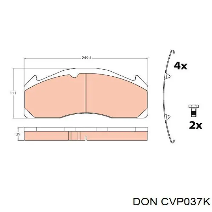 Купити ST29125PRO Rider Колодки гальмівні передні, дискові