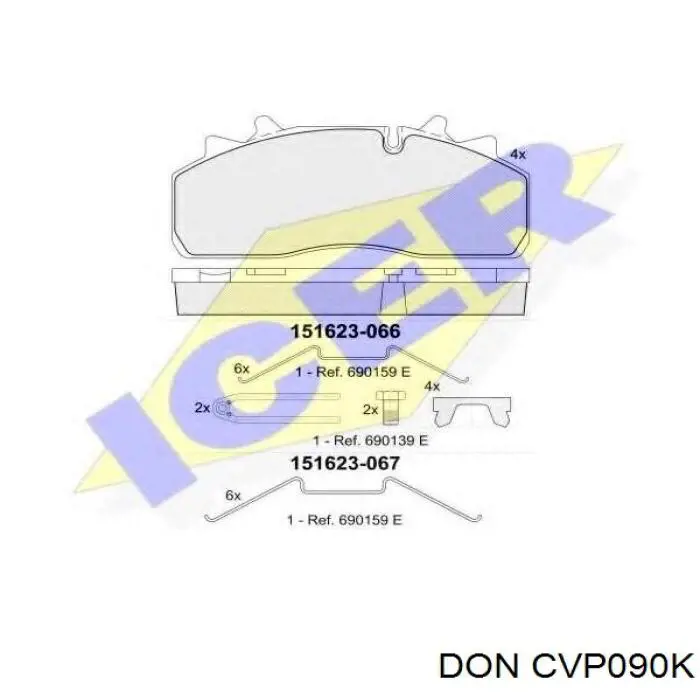 Передні тормозні колодки D159 Eren