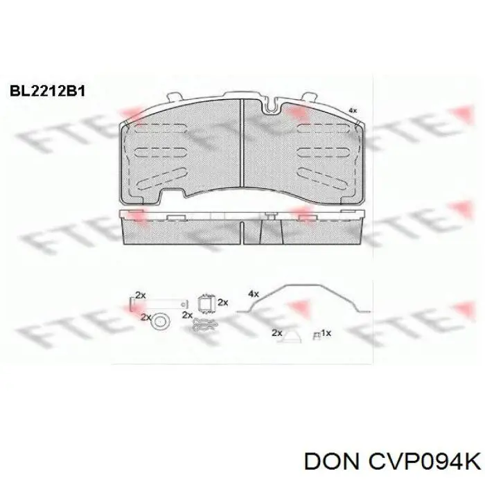 Купити CVP094K DON Задні колодки