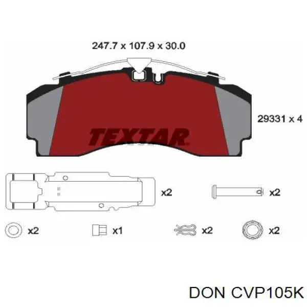 Гальмівні колодки Scania 2325213 ціна, від 87.36 USD