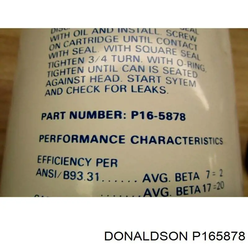 Фільтр гідравлічної системи P165878 Donaldson