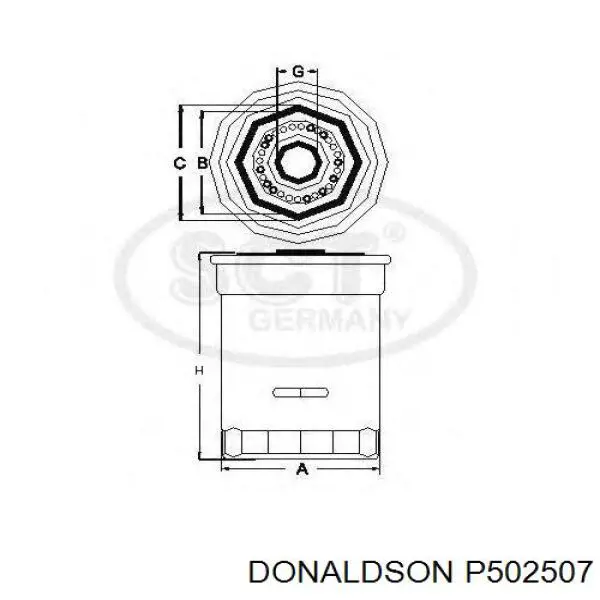 Масляний фільтр P502507 Donaldson