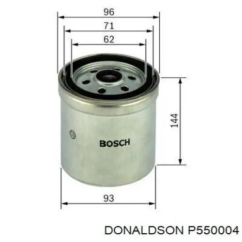 P550004 Donaldson фільтр паливний