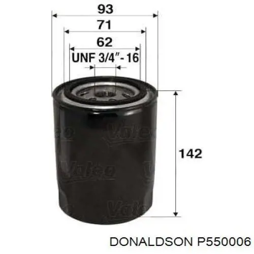 Масляний фільтр двигуна Donaldson P550006 ціна, від 6.71 USD