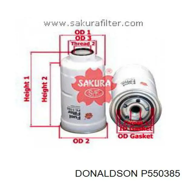 P550385 Donaldson фільтр паливний
