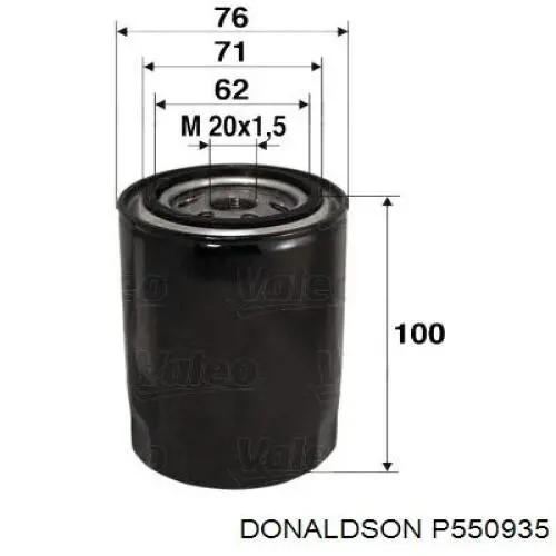 Купити P550935 Donaldson Фільтр очищення масла відцентровий