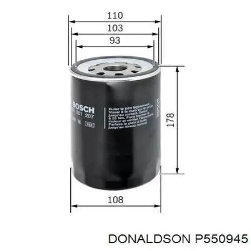 Масляний фільтр P550945 Donaldson