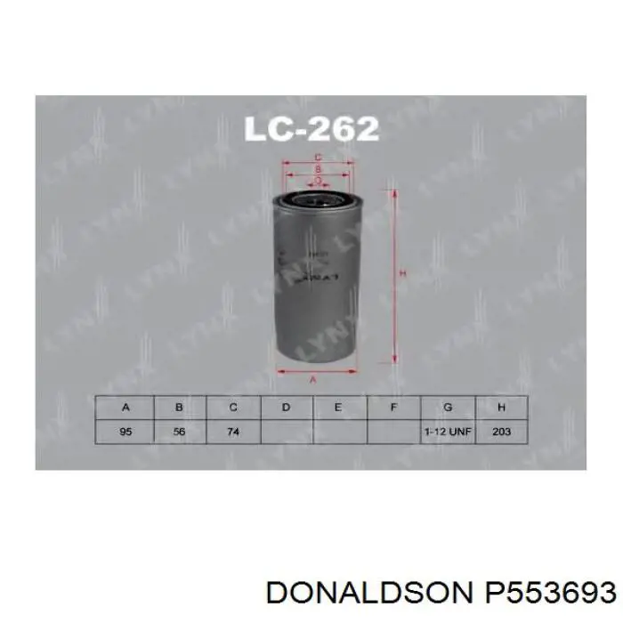 Фільтр паливний P553693 Donaldson