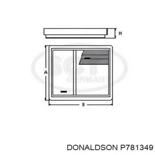 P781349 Donaldson фільтр повітряний