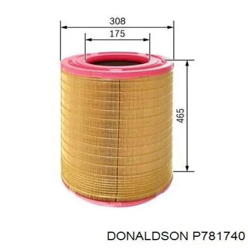 Елемент повітряного фільтра Donaldson P781740 ціна, від 51.27 USD