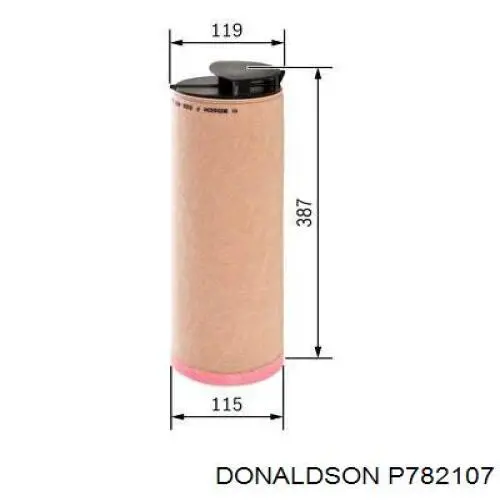 Елемент повітряного фільтра Donaldson P782107 ціна, від 35.33 USD