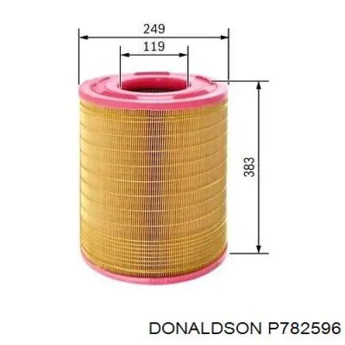 P782596 Donaldson Повітряний фільтр двигуна